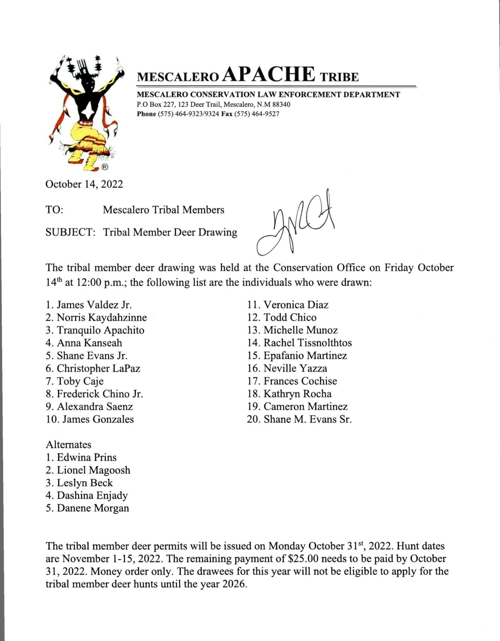 2022-deer-hunt-draw-results-official-website-of-the-mescalero-apache