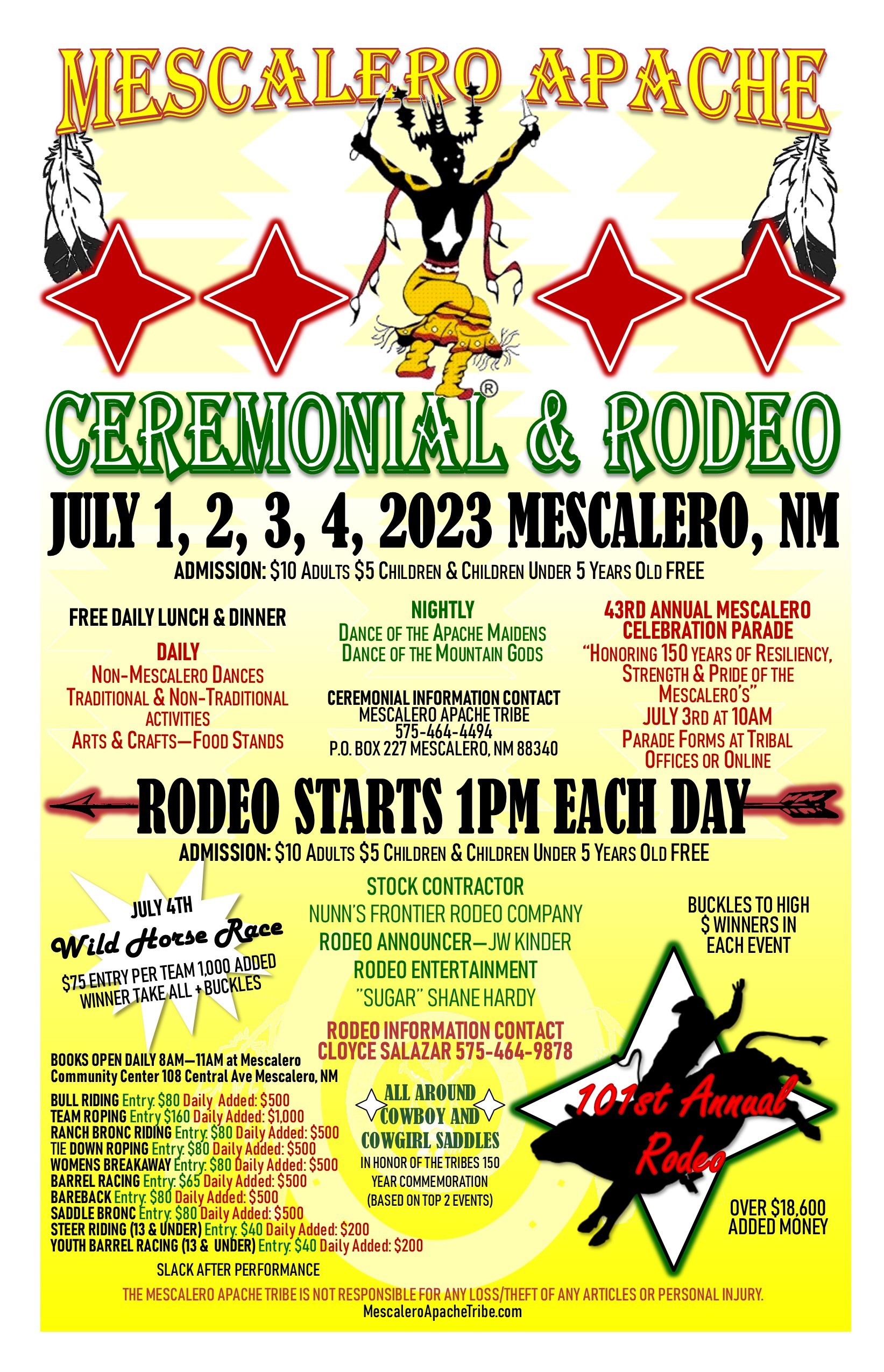 2023 Mescalero Apache Tribe Ceremonial & Rodeo Official Website of