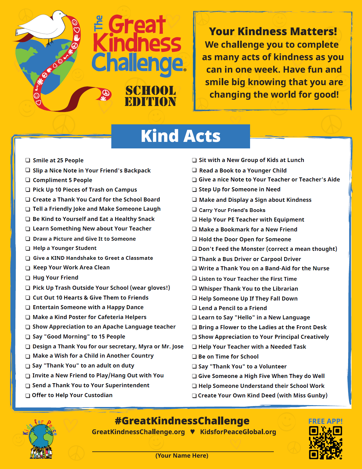 The Great Kindness Challenge Official Website of the Mescalero Apache