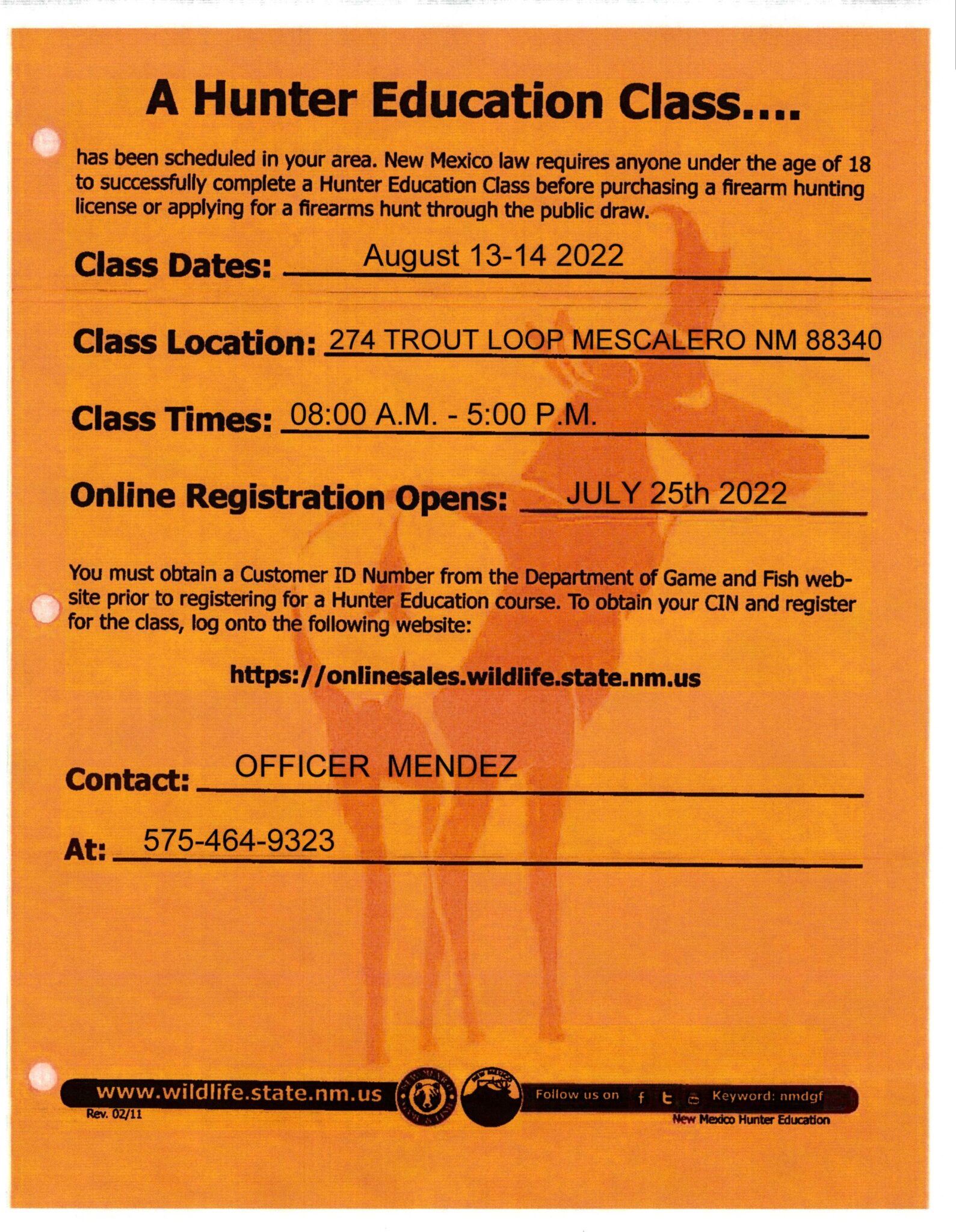 hunter-education-class-official-website-of-the-mescalero-apache-tribe