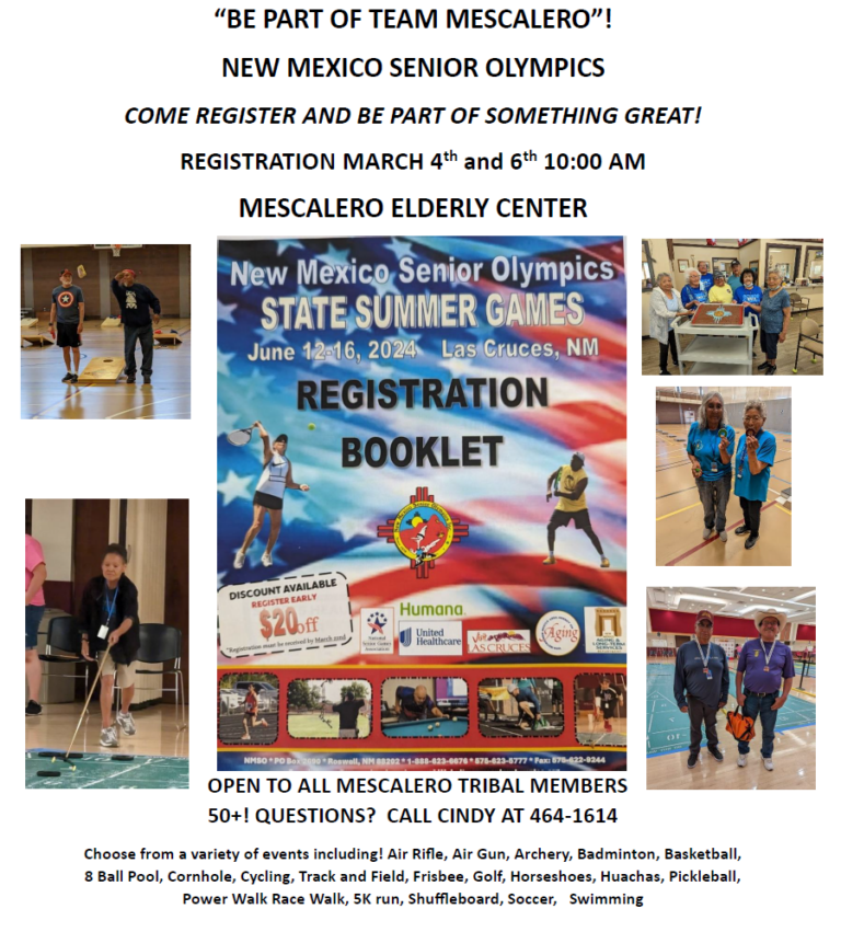 Register for the New Mexico Senior Olympics at the Elderly Center